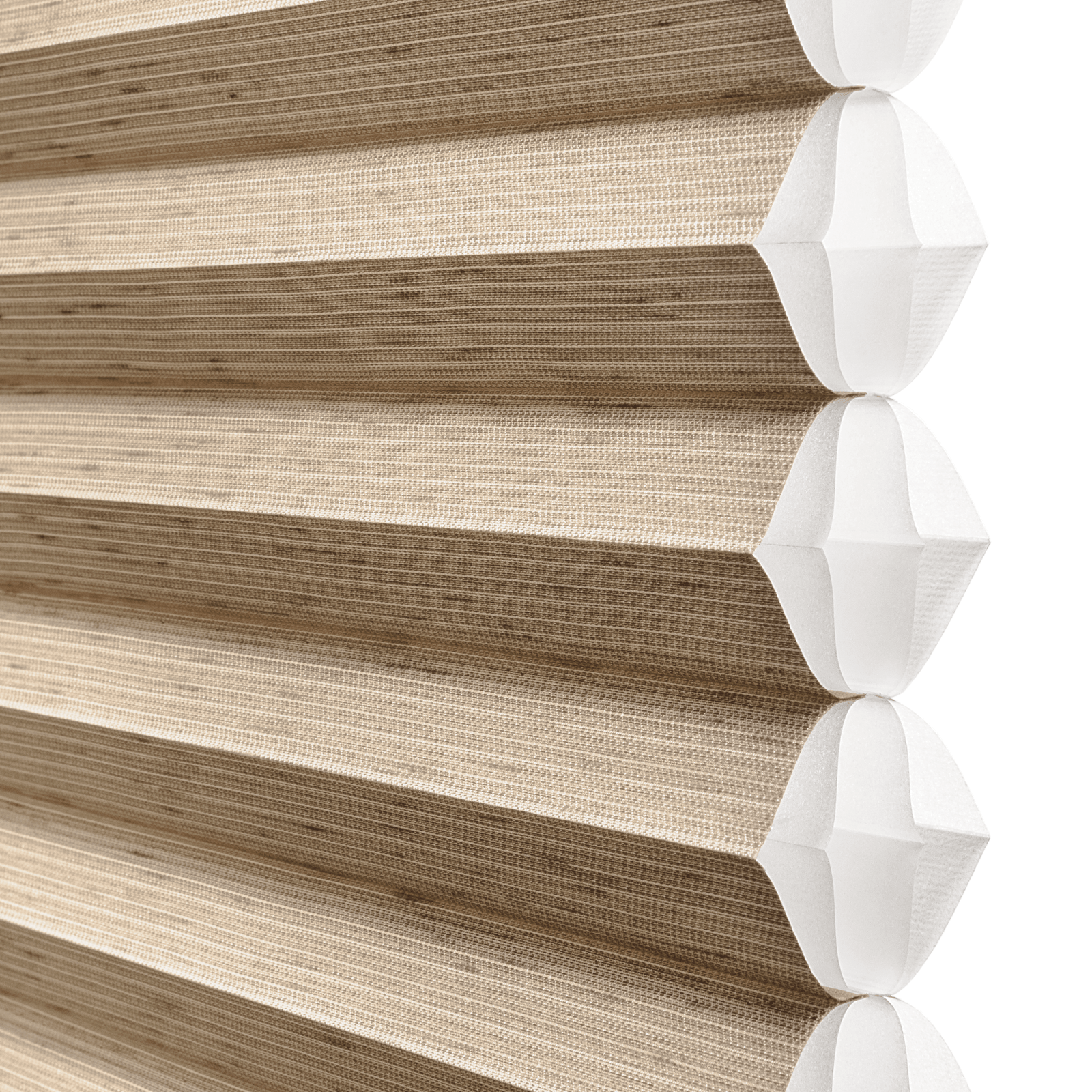 Cellular shades duo cell construction